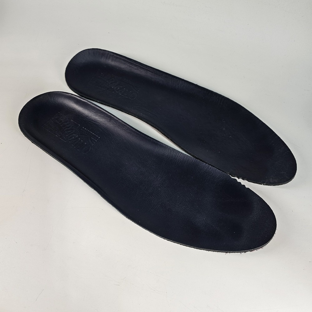 Salvatore Ferragamo Replacement Insoles Mens Sneakers Size 8 D Blue Leather Shoe